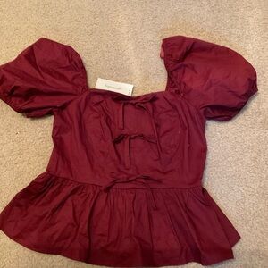 Francesca’s Cranberry Top. Sz. Small. NWT